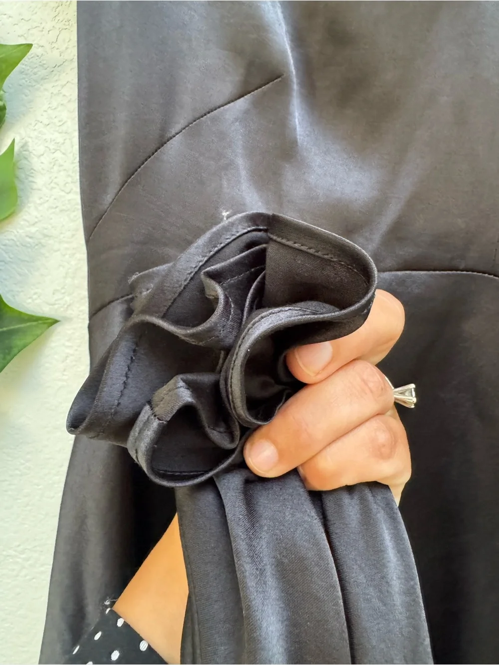 Madewell Black Satin V-Neck Maxi Dress Minimalist Wear